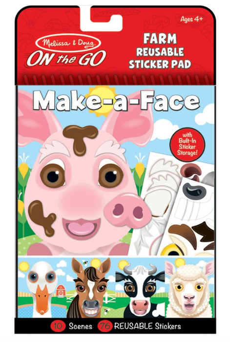 Make-a-Face Farm Reuseable Sticker Pad